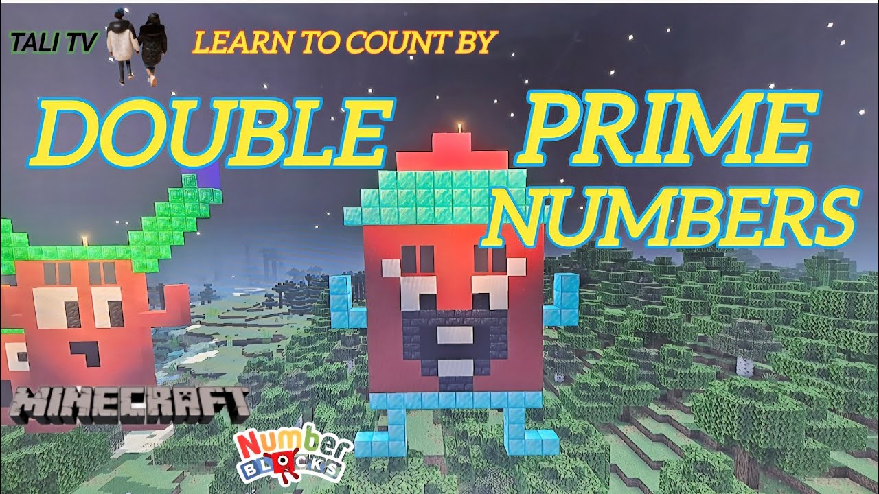 Learn to count double prime numbers, Minecraft Number blocks, kids learning songs 