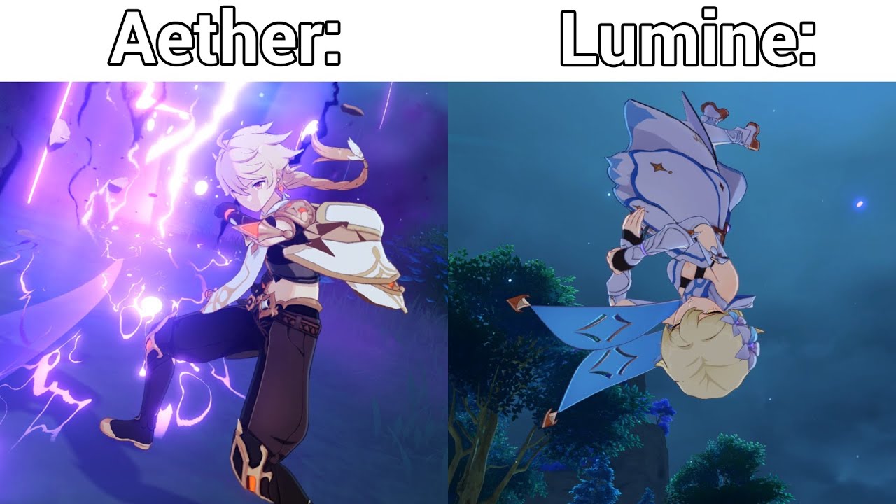 Aether vs Lumine's DODGE when attacked by Kairagi | Mikawa Flower Festival 2025