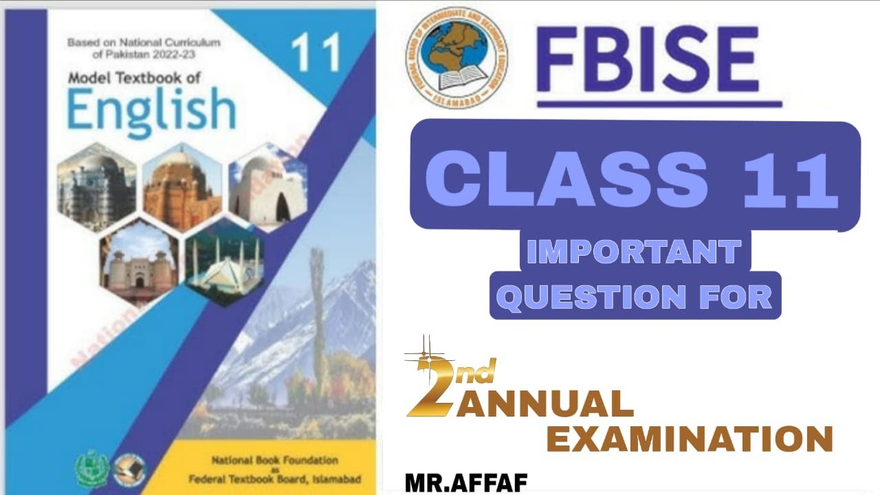 FBISE Class 11 ENGLISH Guess Paper 2025 improvement | Important Questions for Board Exam