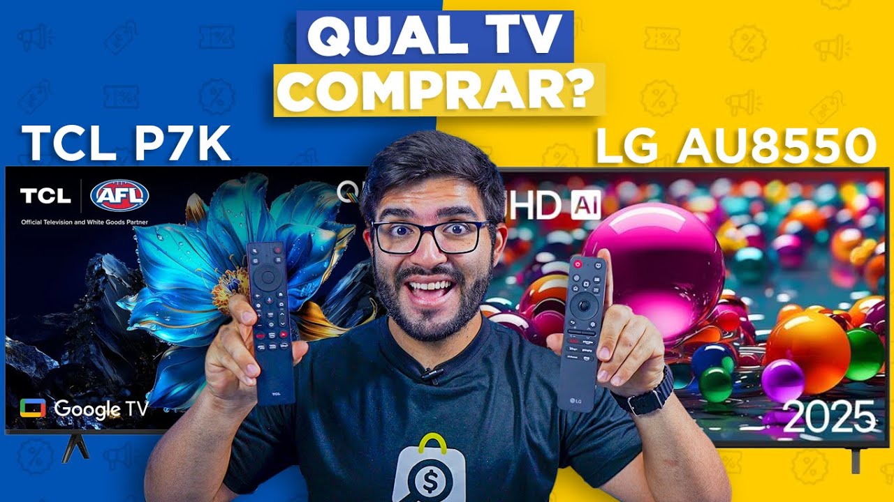 TCL tá MELHOR que LG em 2025? Novas TVs P7K vs UA8550! Qual comprar? Comparativo lado a lado
