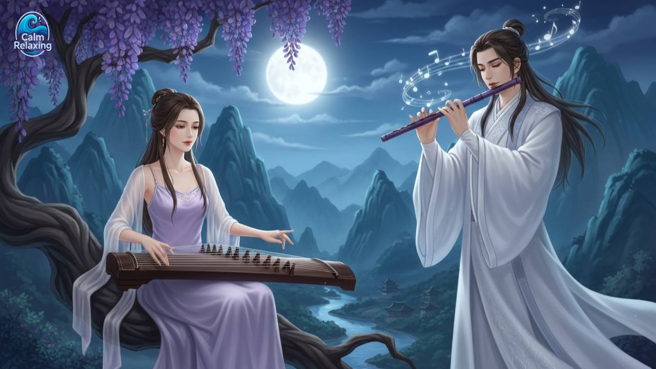 Relaxing Chinese Instrumental • Guzheng & Kloy Flute for Peaceful Sleep