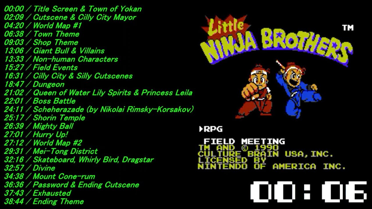 Little Ninja Brothers / Super Chinese 2 (NES/FC) Soundtrack
