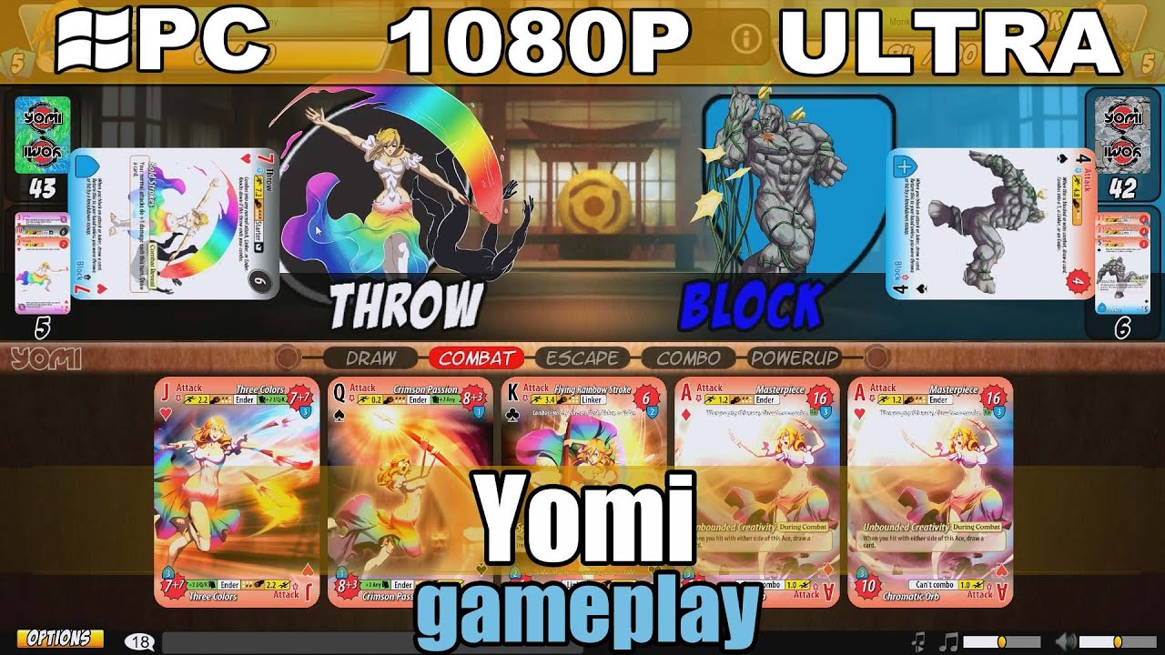 Yomi gameplay HD - Combat Card Game - [PC - 1080p]