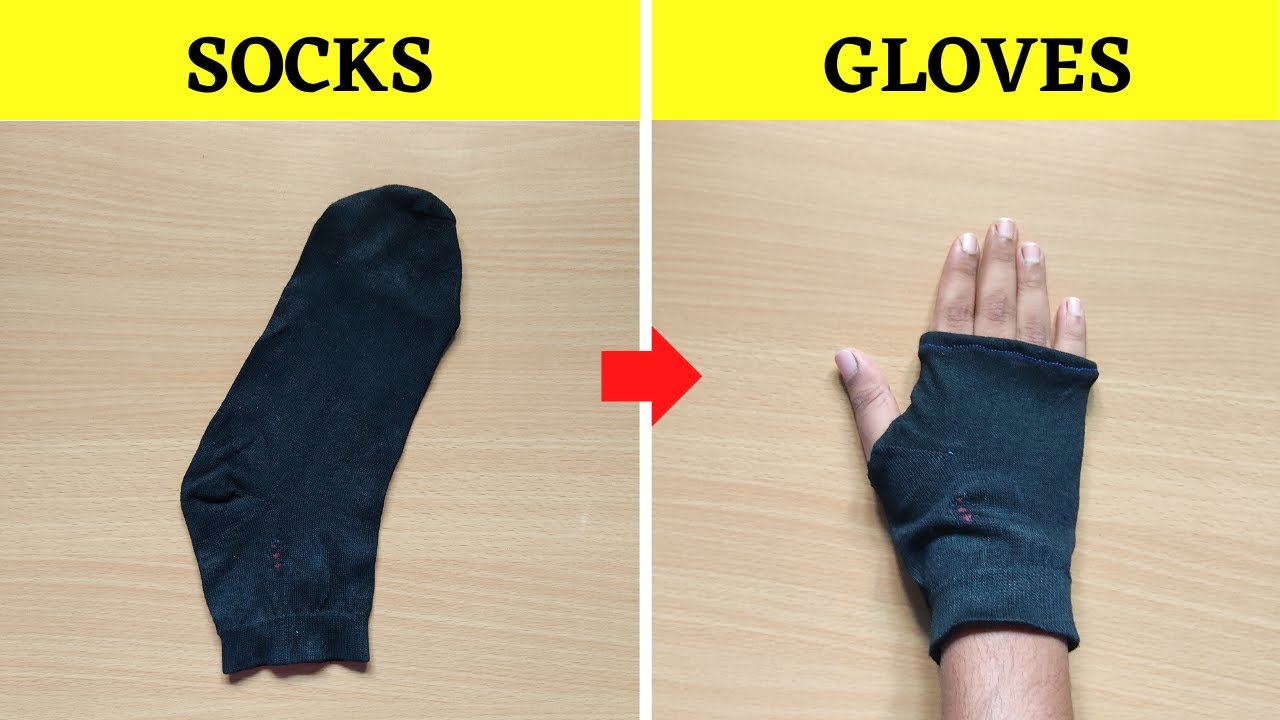 How to make Hand Gloves from old socks