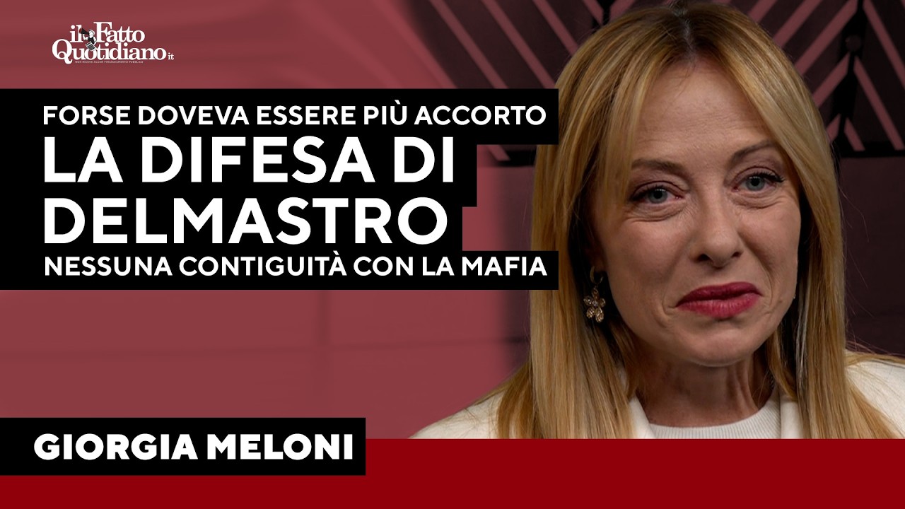 Meloni difende Delmastro: 