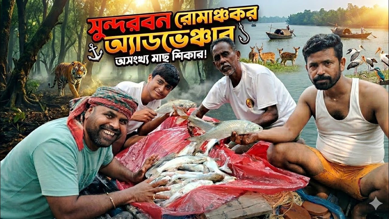 মাতলা নদীতে জাল ফেলতেই টেংরা মাছের ঝাঁক |@royalsundarbanfishing25  🐟  #sundarban #fishing 