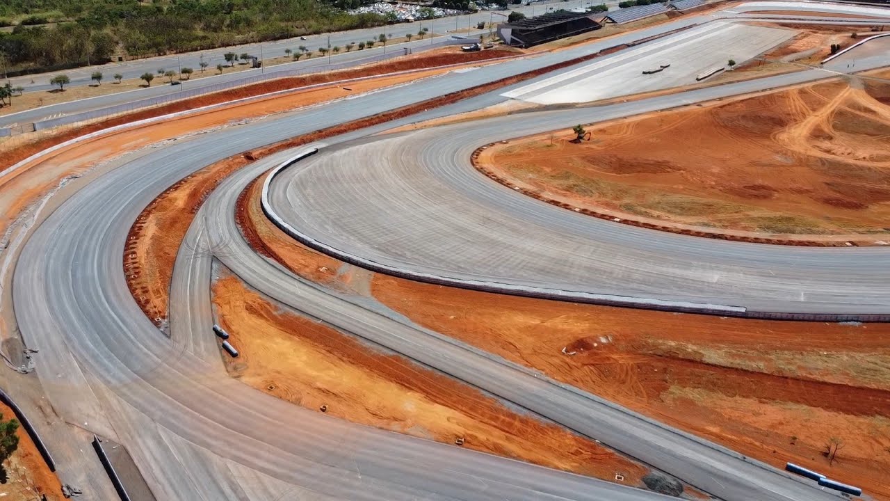 Drone mostra a evolução da obra do Autódromo Internacional de Brasília