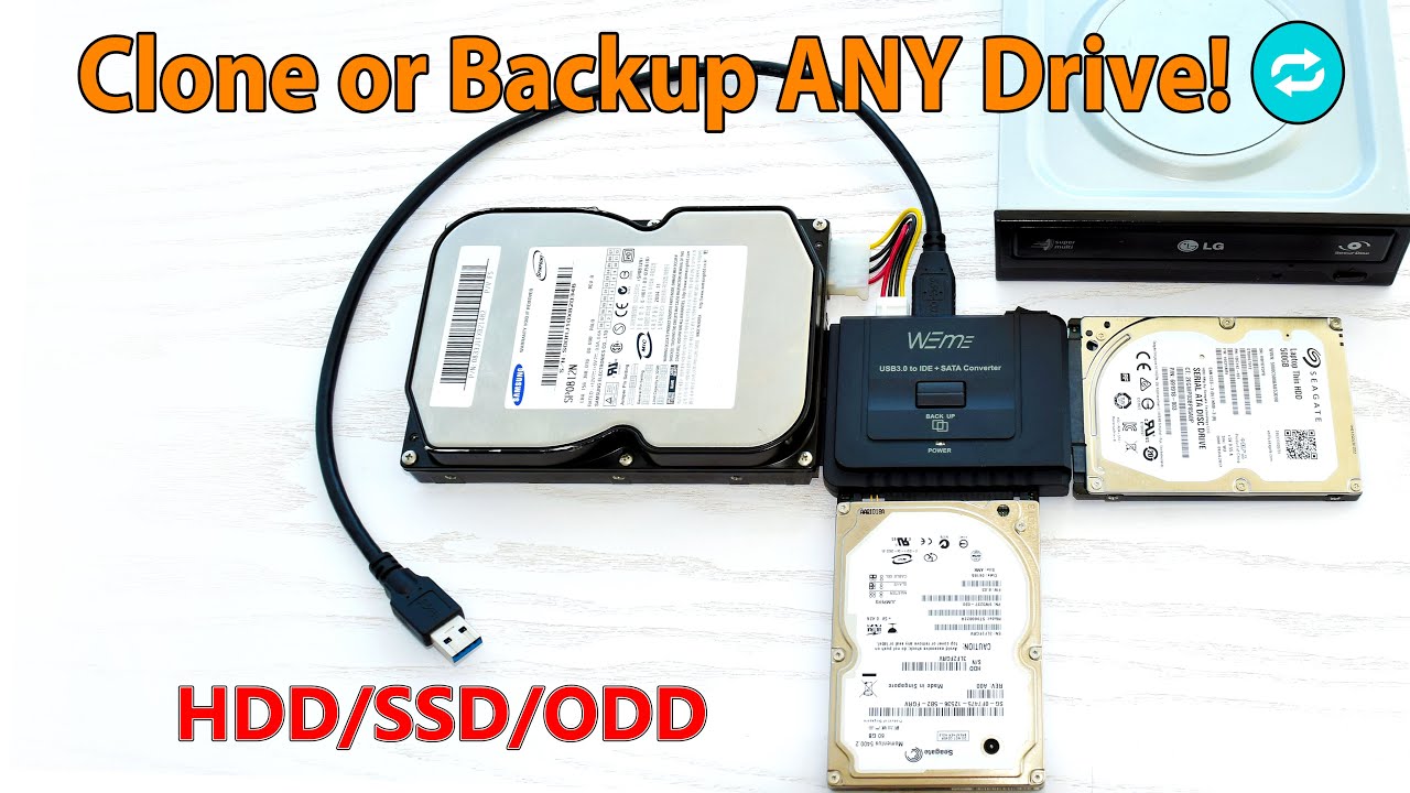 Как использовать адаптер WeMe/Alxum USB 3.0 &mdash; SATA/IDE + функцию резервного копирования в одно ка...