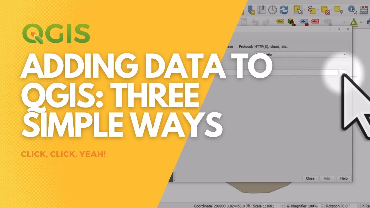 Three different ways to add data to QGIS