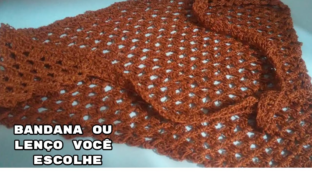 Bandana em crochê passo a passo