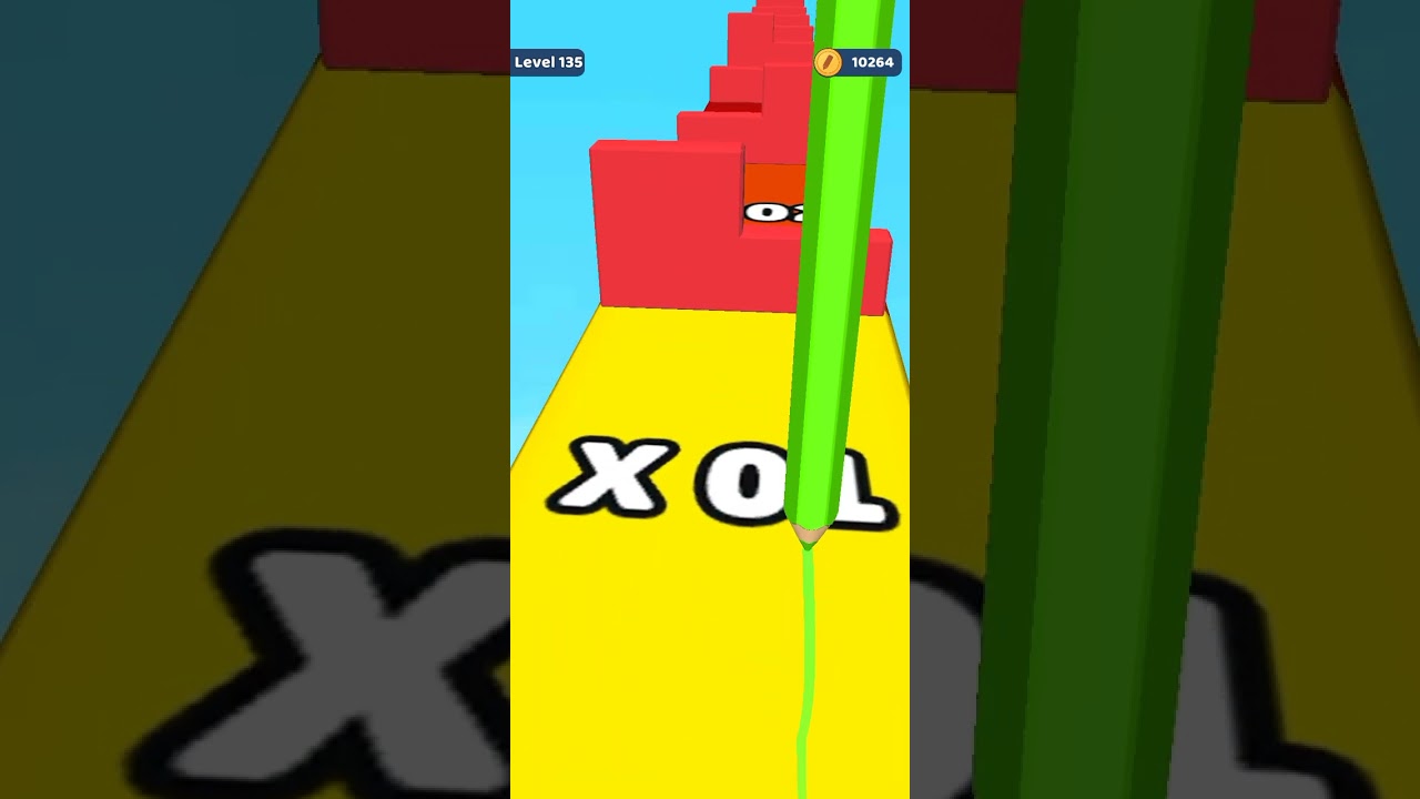Color Pencil Run Level 135 Gameplay Walkthrough Android #Shorts