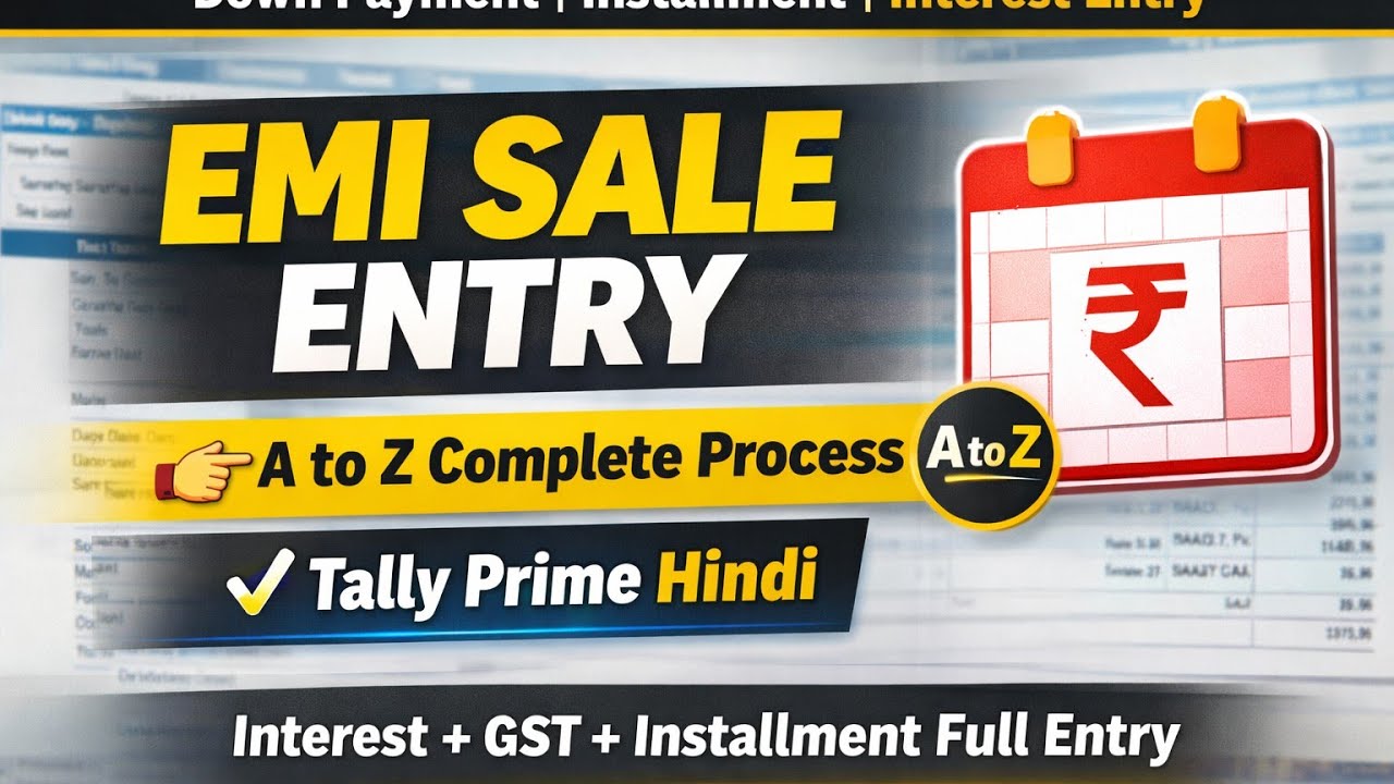 TALLY PRIME MEI SALES KI ENTERY EMI PAR KI GAI SALES KI KISHTO MEI KI GAI SALES KI ENTERY