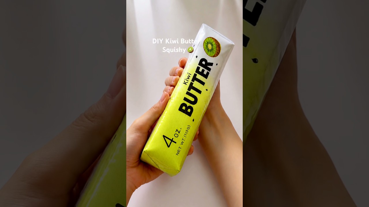 DIY VIRAL Kiwi Butter SQUISHY! 😱DIY Taba Squishy Tutorial #diy #squishy #howtomakesquishy #shorts