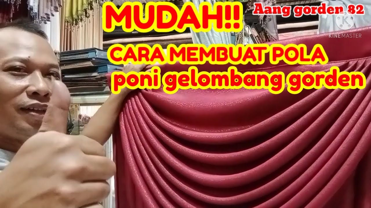 (TUTORIAL)  CARA MEMBUAT POLA GELOMBANG GORDEN || TUTORIAL CURTAIN
