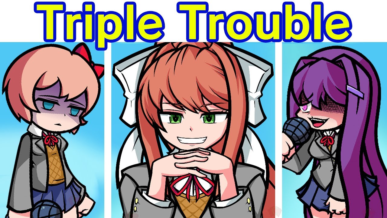 Friday Night Funkin' Triple Trouble But It's A DDLC Cover (FNF Mod) (Doki Doki Literature Club)