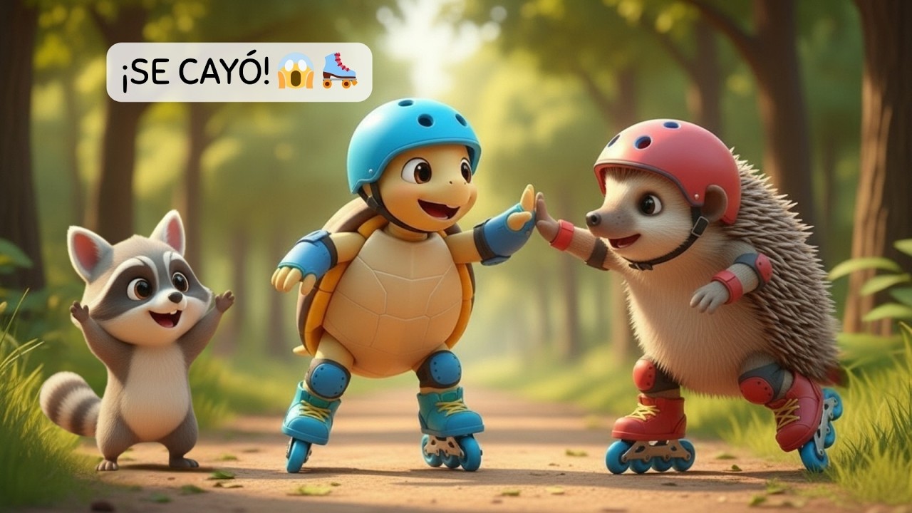 🐢 ¡Tito intenta patinar por primera vez! 🛼 ¿Lo logrará? | Cuento infantil