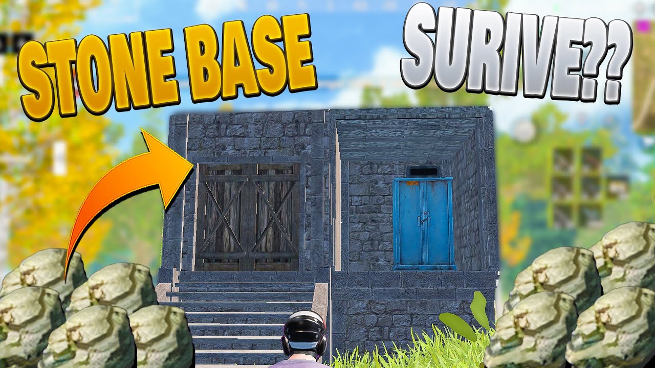I ONLY HAVE STONE BASE AND ENEMY FOUND MY BASE CAN I SURVIVE  SOLO JOURNEY LAST ISLAND OF SURVIVAL