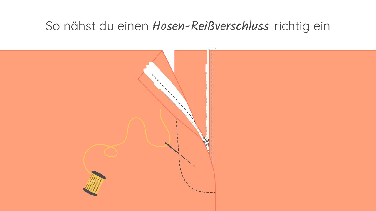 Hosen-Reißverschluss einnähen