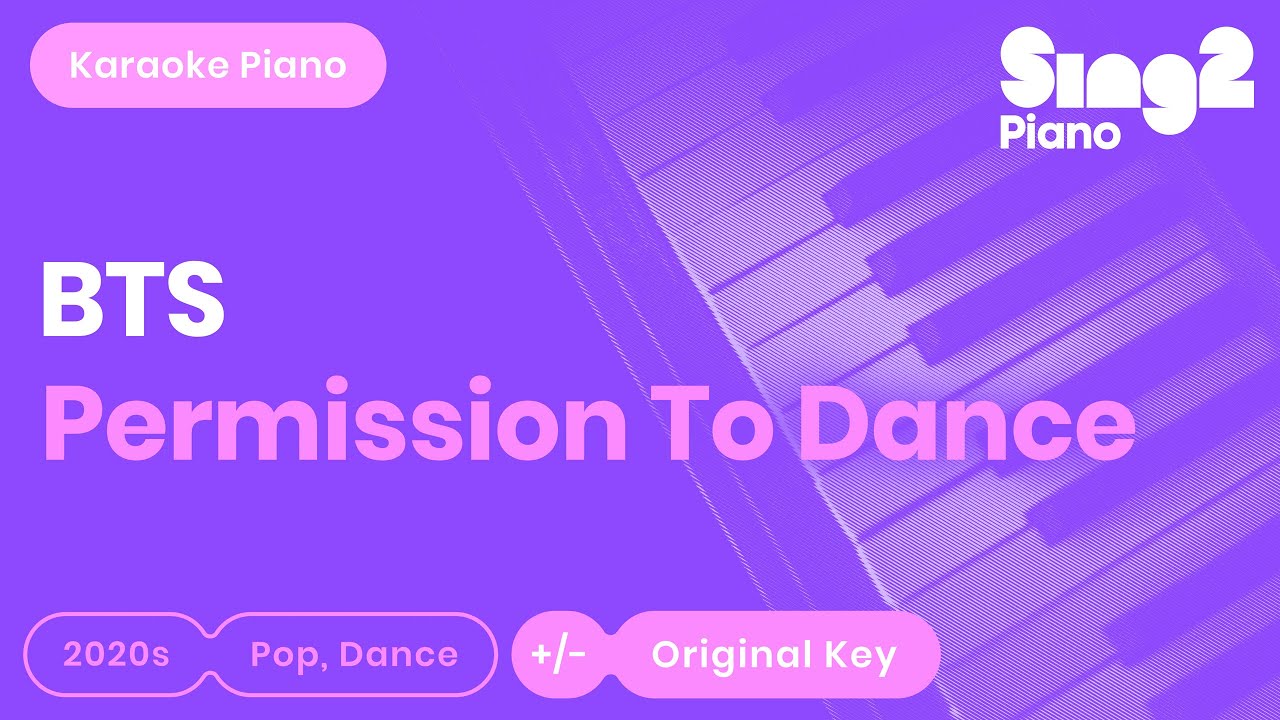 BTS - Permission To Dance (Karaoke Piano)
