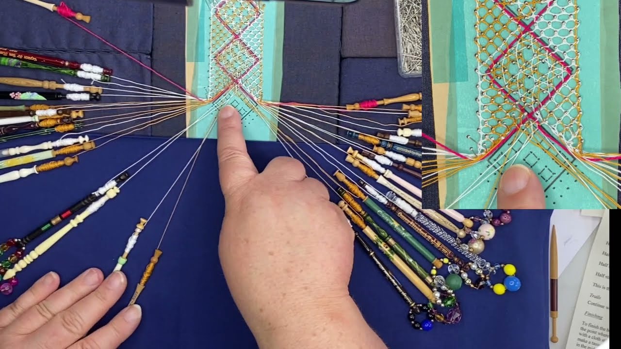 Lou Woo - A Lace Rosarium & How To Work A 2 pin Rose Ground Stitch In Torchon Bobbin Lacemaking