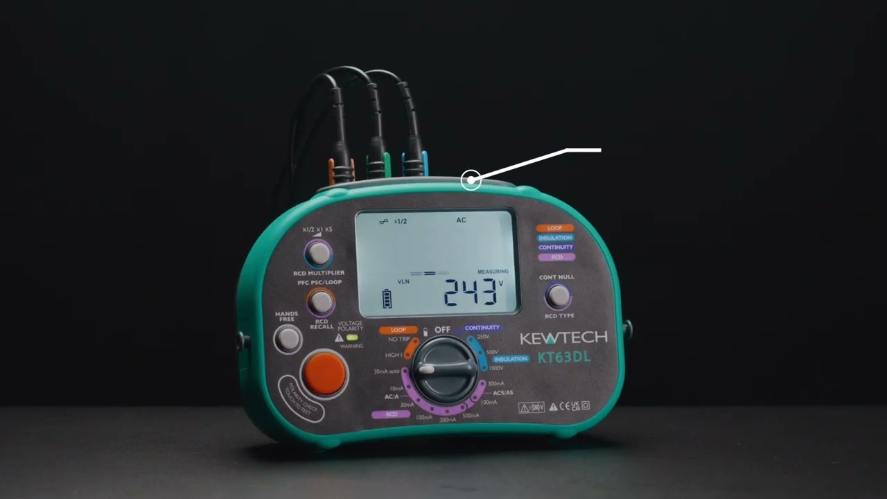Kewtech KT63DL Multifunction Tester