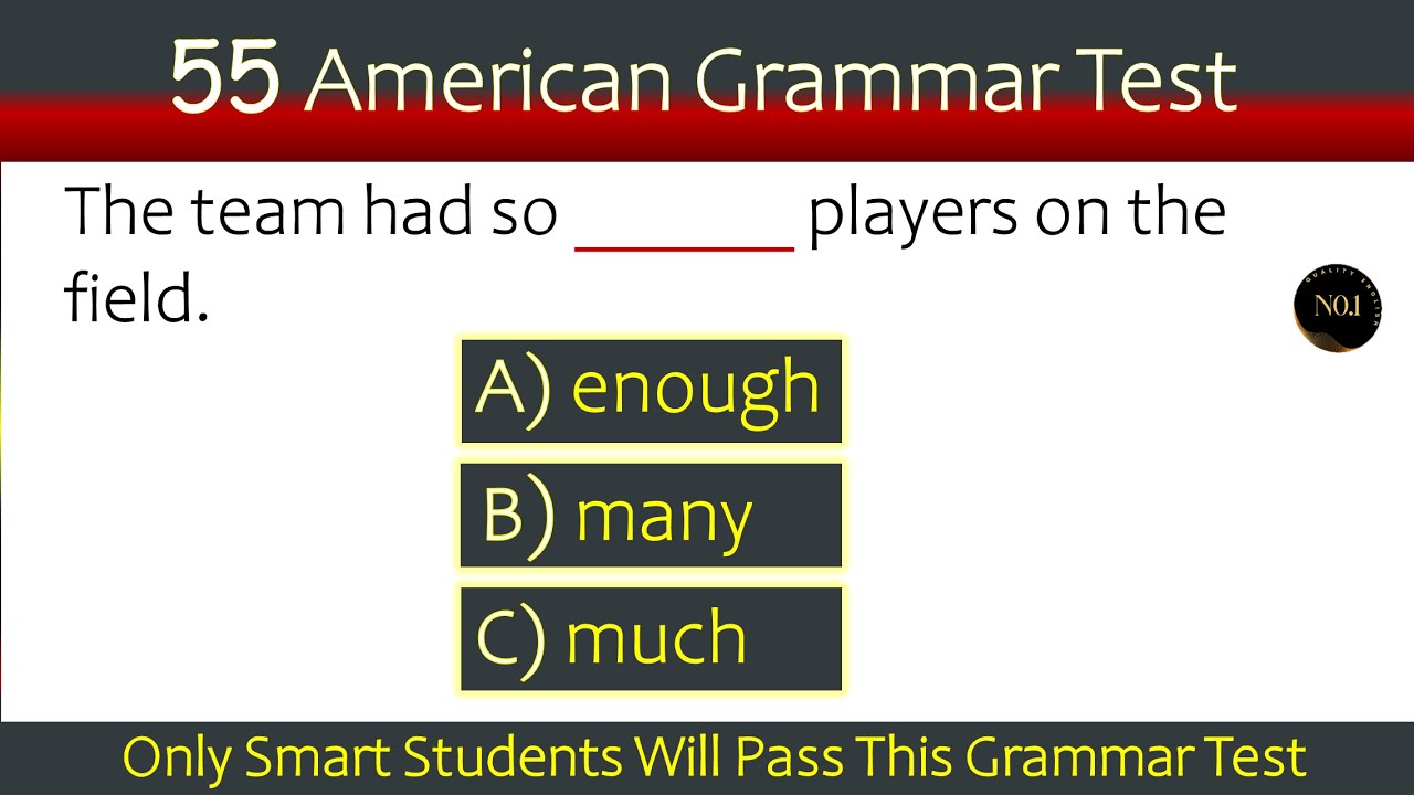 English Grammar Challenge 🇺🇸 | Can You Beat the Average Score? | No.1 Quality English