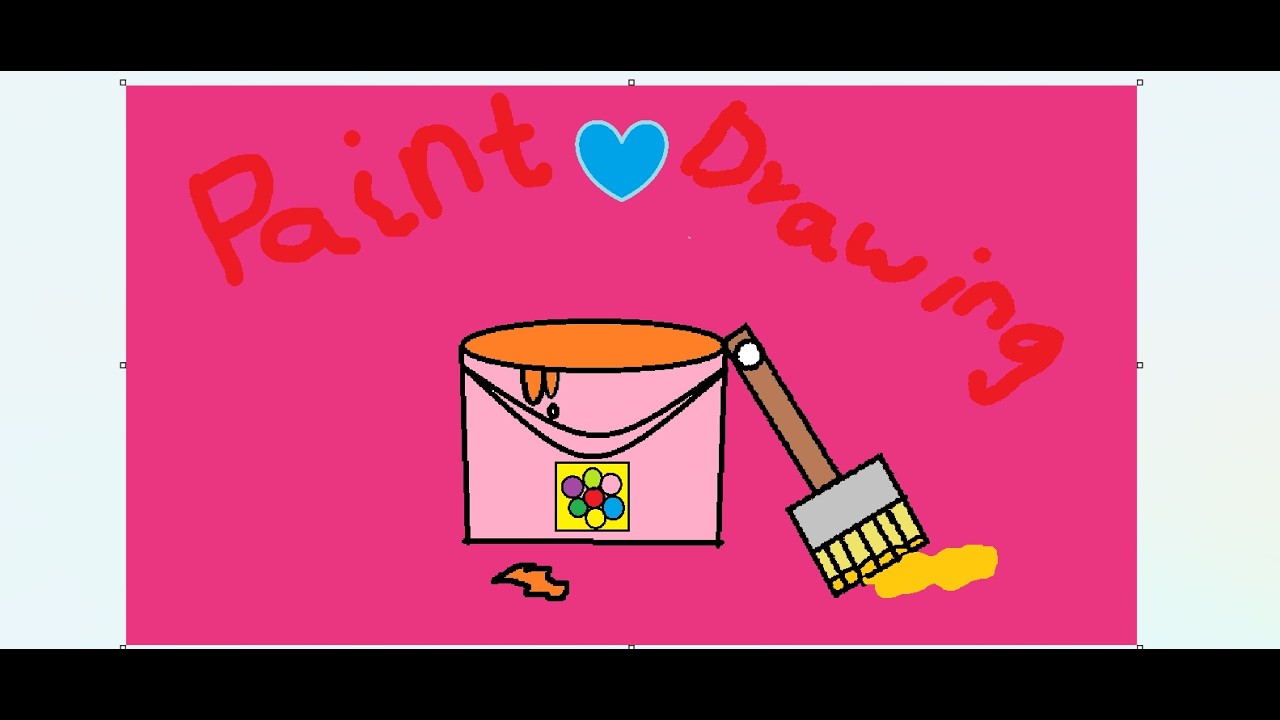 Paint Bucket Art in MS Paint |Kids Draw Paint Bucket & Brush |Easy Paint Brush Drawing