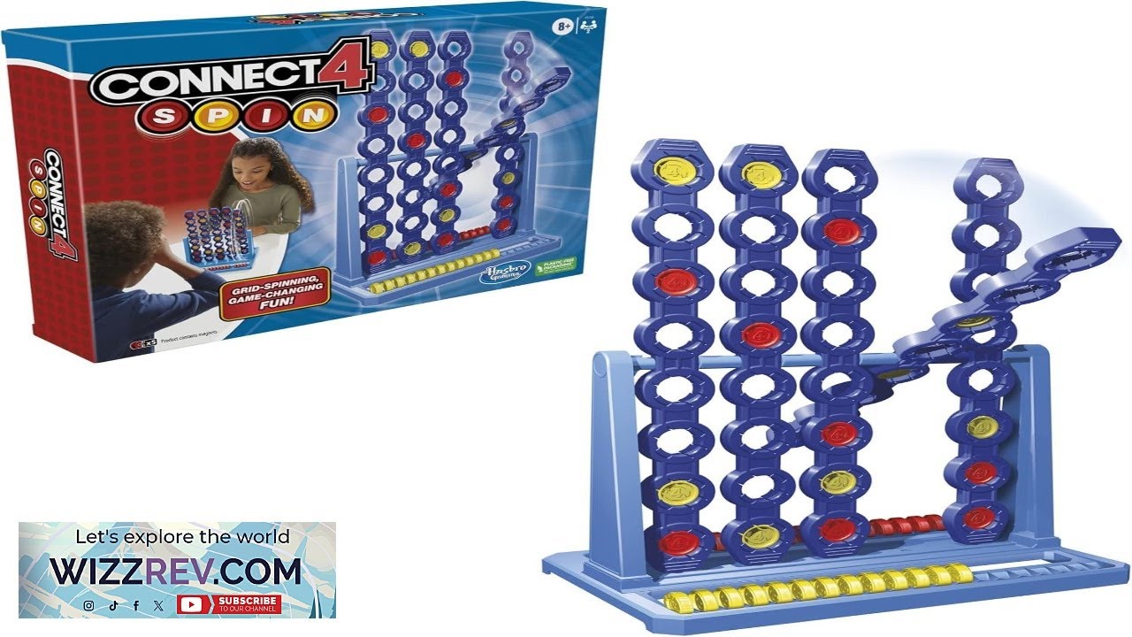 Hasbro Gaming Connect 4 Spin Game Features Spinning Connect 4 Grid 2
