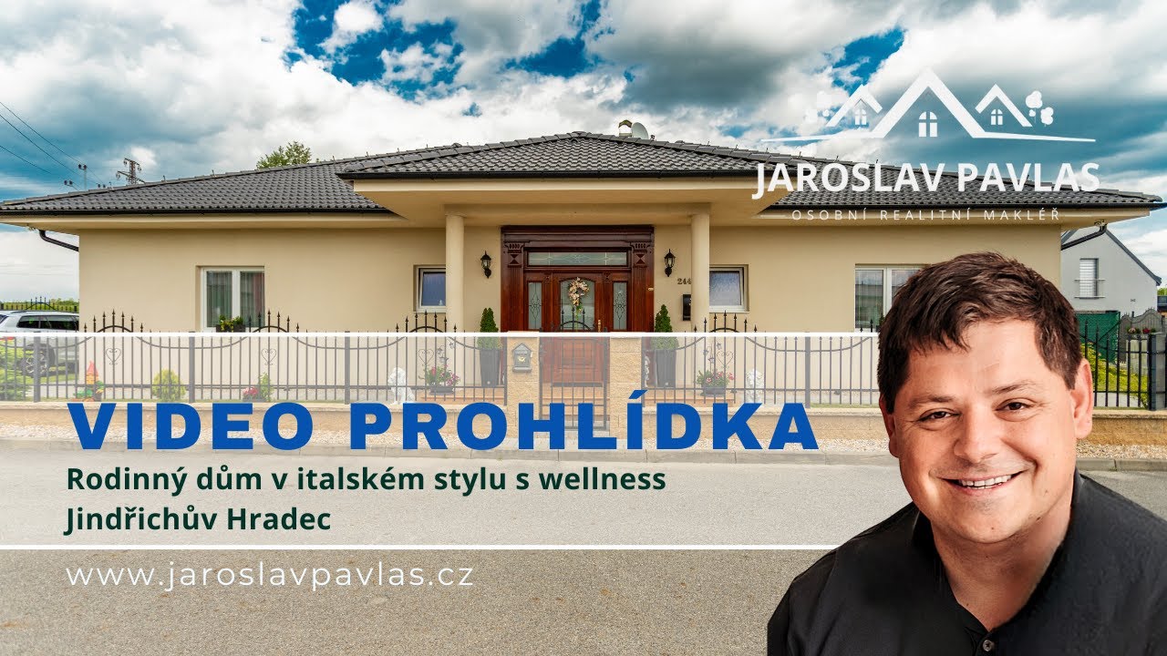 Luxusní rodinný dům 235m² v italském stylu s wellness na prodej v Jindřichově Hradci