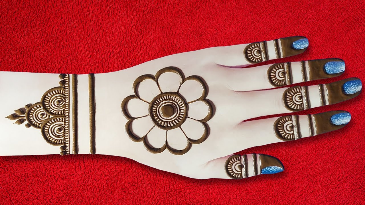 Karva Chauth special easy backhand mehndi design 2024 | simple mehndi design | mehandi design new