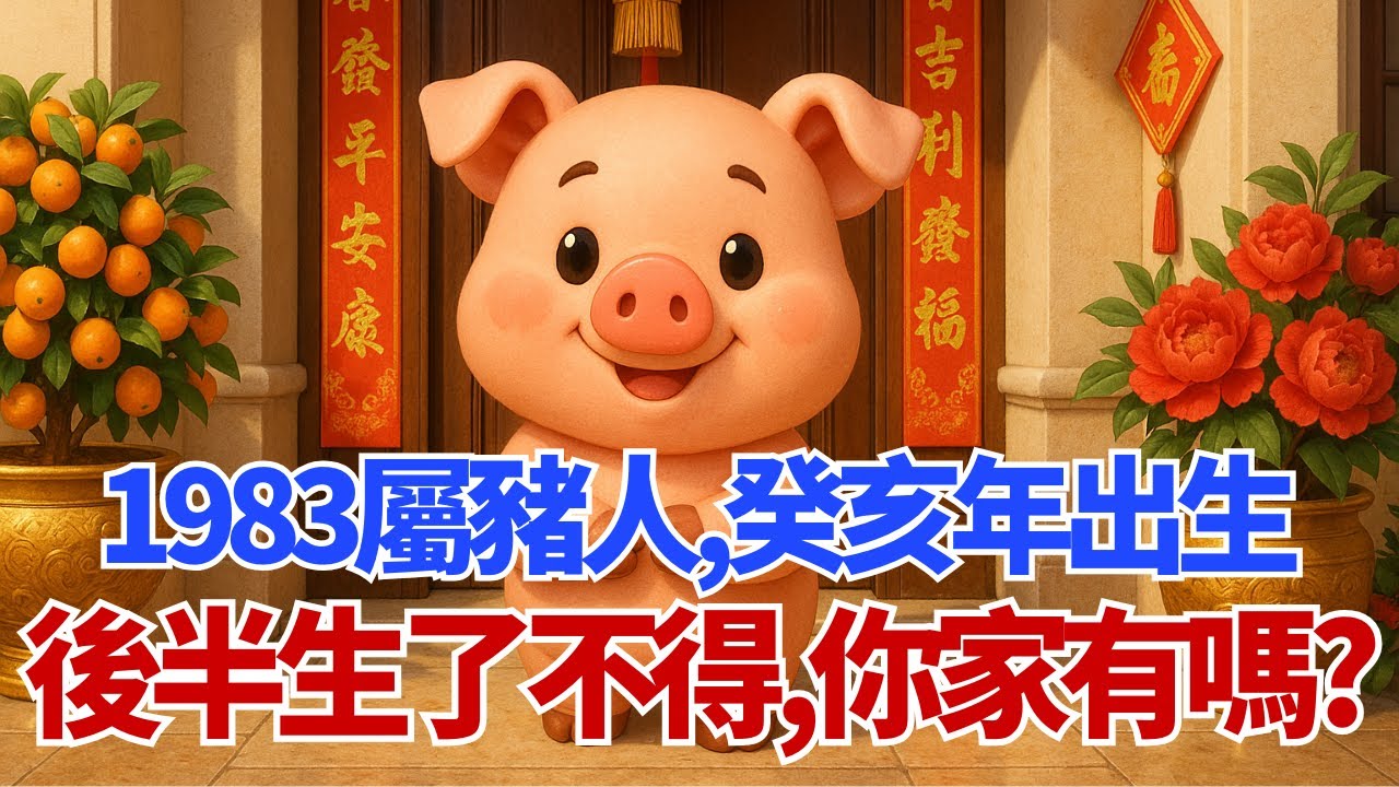 1983年屬豬人，癸亥年出生，後半生「了不得」！你家有嗎？