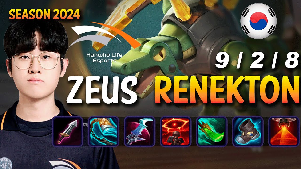 HLE Zeus RENEKTON vs SHEN Top - Patch 14.23 KR Ranked | lolrec