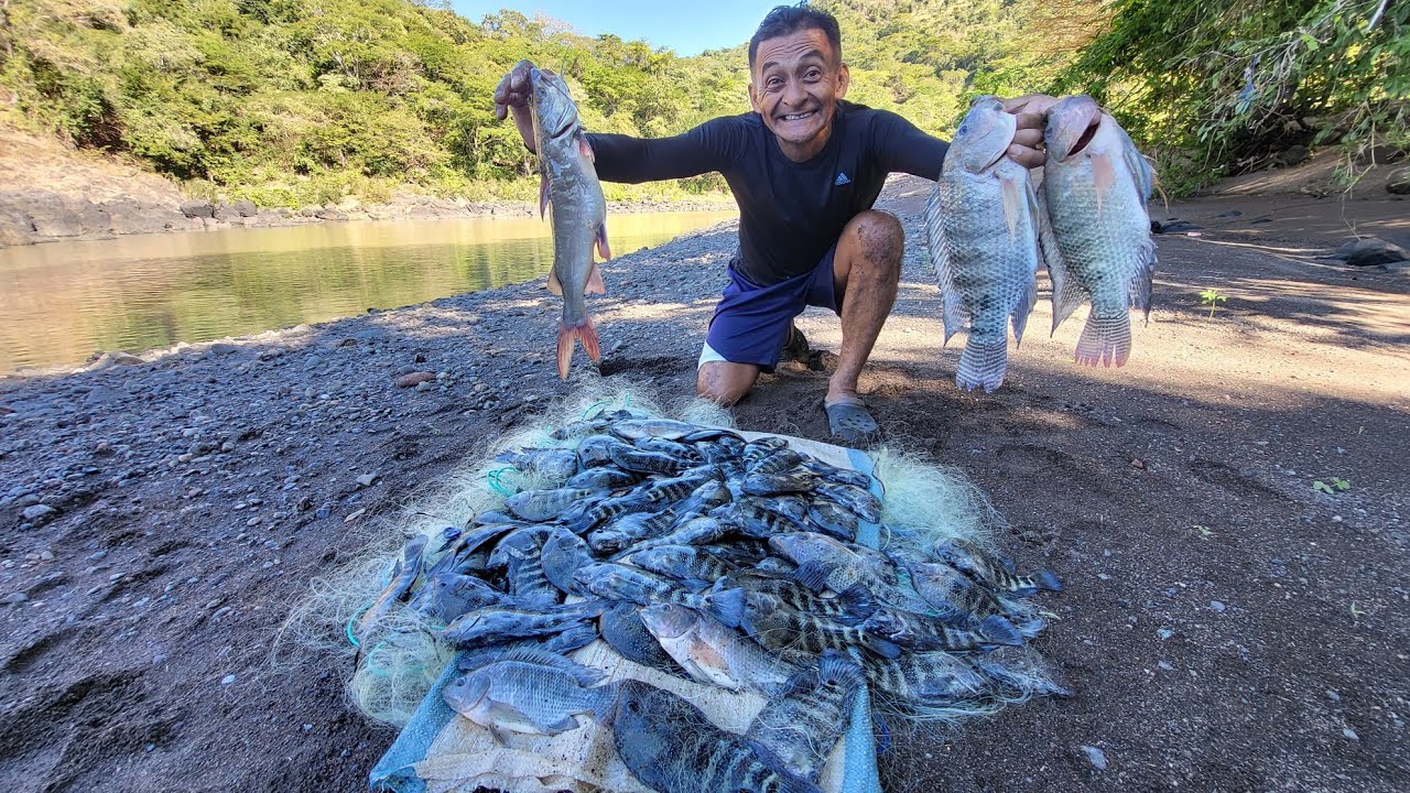 Don jose iso la pesca del año en el río torola