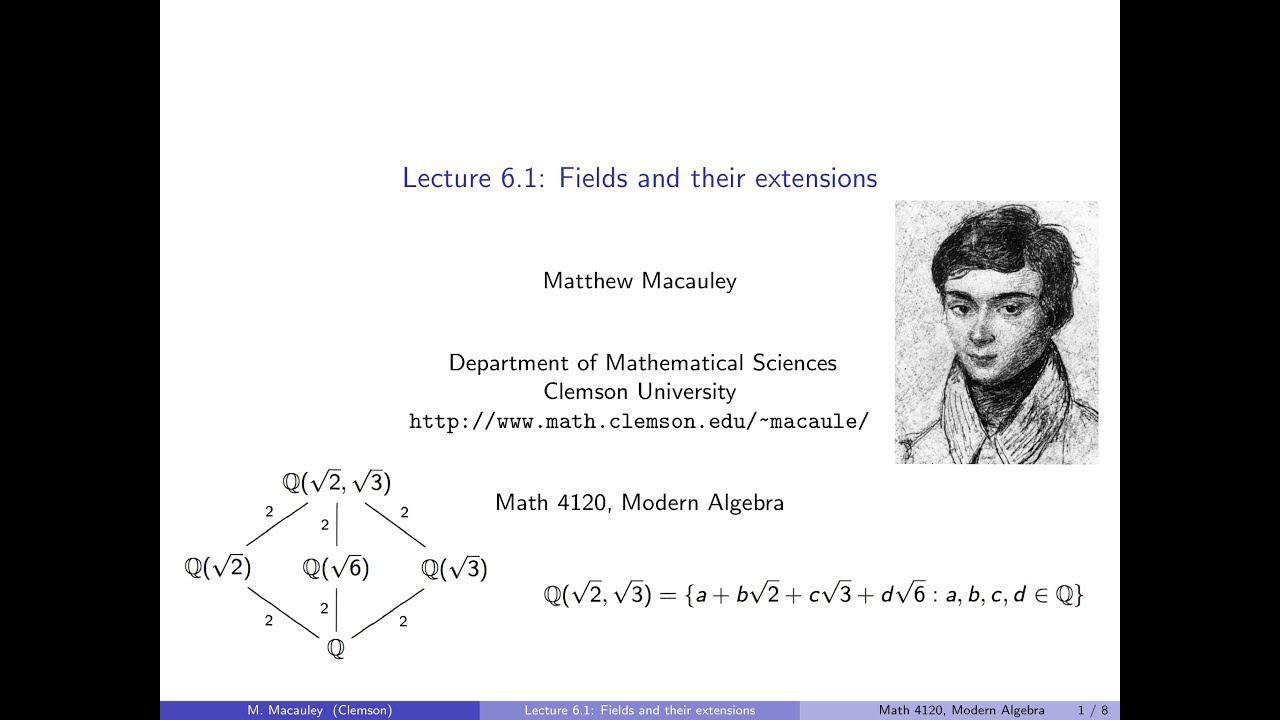 Visual Group Theory, Lecture 6.1: Fields and their extensions