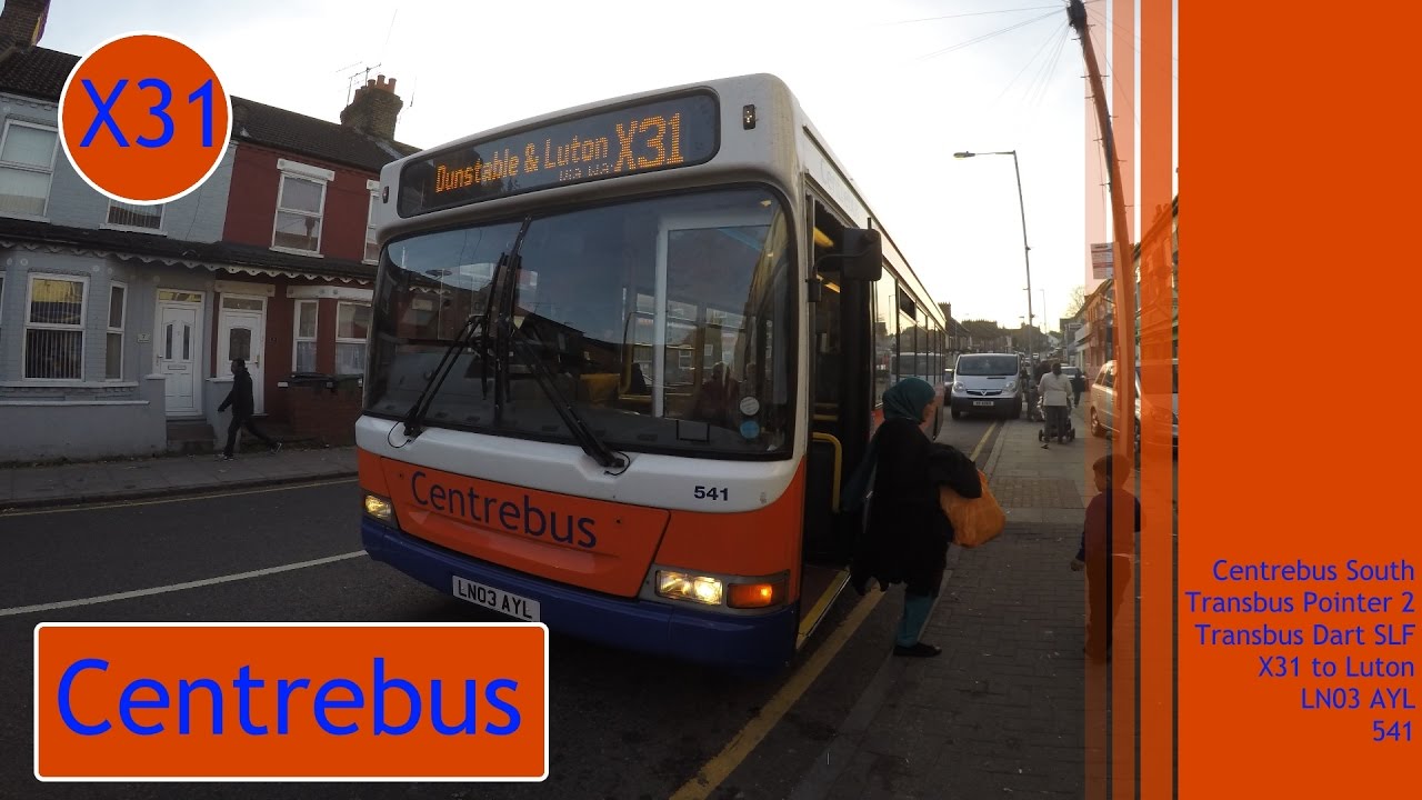*LOUD ENGINE IN 1ST* Centrebus South | Transbus Pointer 2/Dart SLF | X31 to Luton | LN03AYL/541
