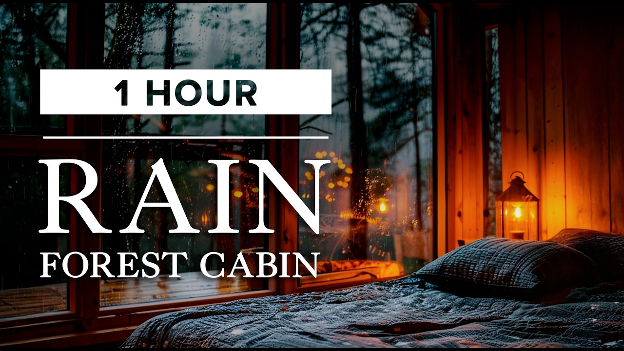 Forest Cabin Rain | 1Hr | Relaxation & Sleep