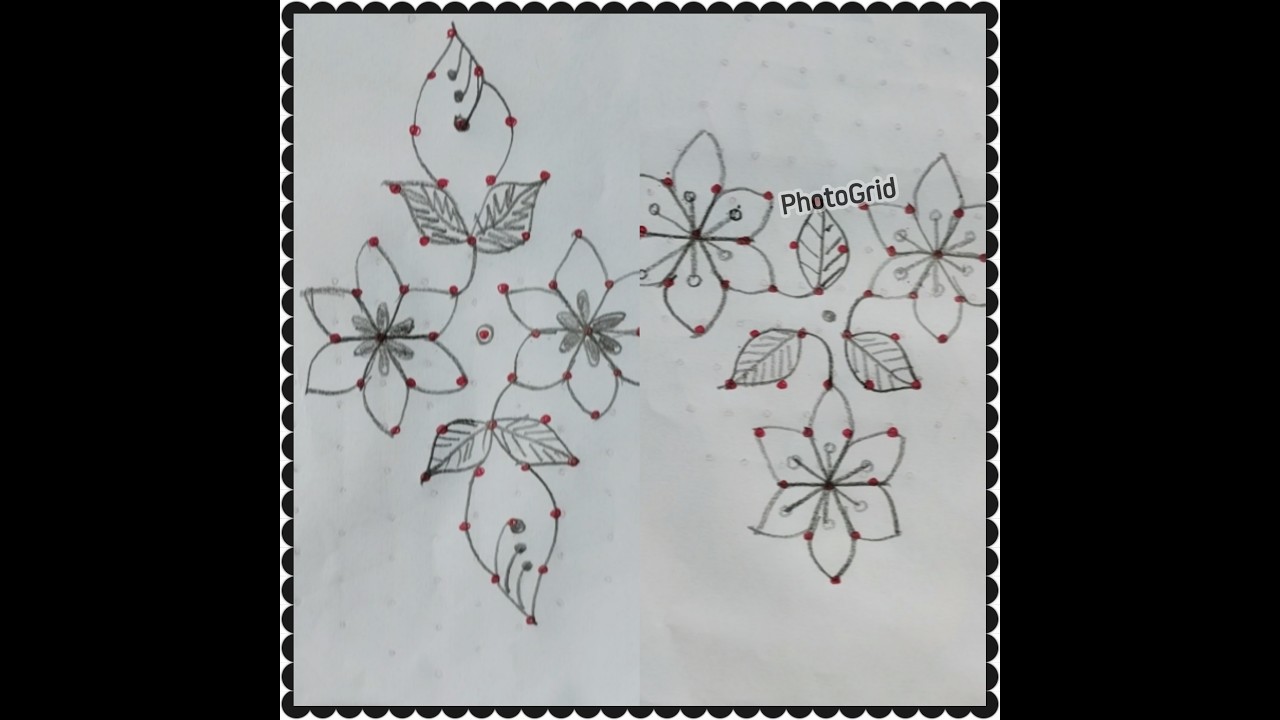 7-1 dots rangoli#9-1 dots rangoli#flower #viral videots#muggulu#kolam#easy rangoli for biginers