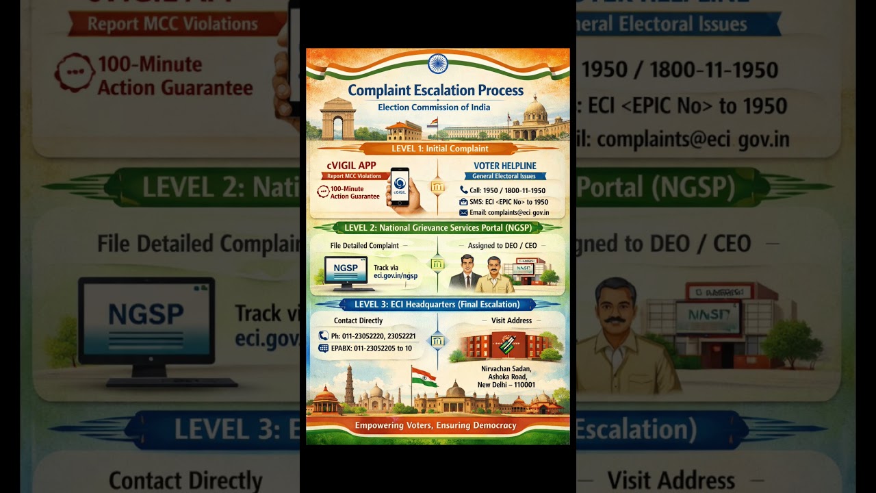 Election Commission of India (ECI) Complaint Process (Step-by-Step Guide)