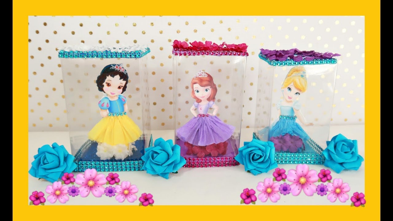Lindas PRINCESAS de Disney Con Botellas de Plastico | COMO HACER UNA CAJITA TRANSPARENTE