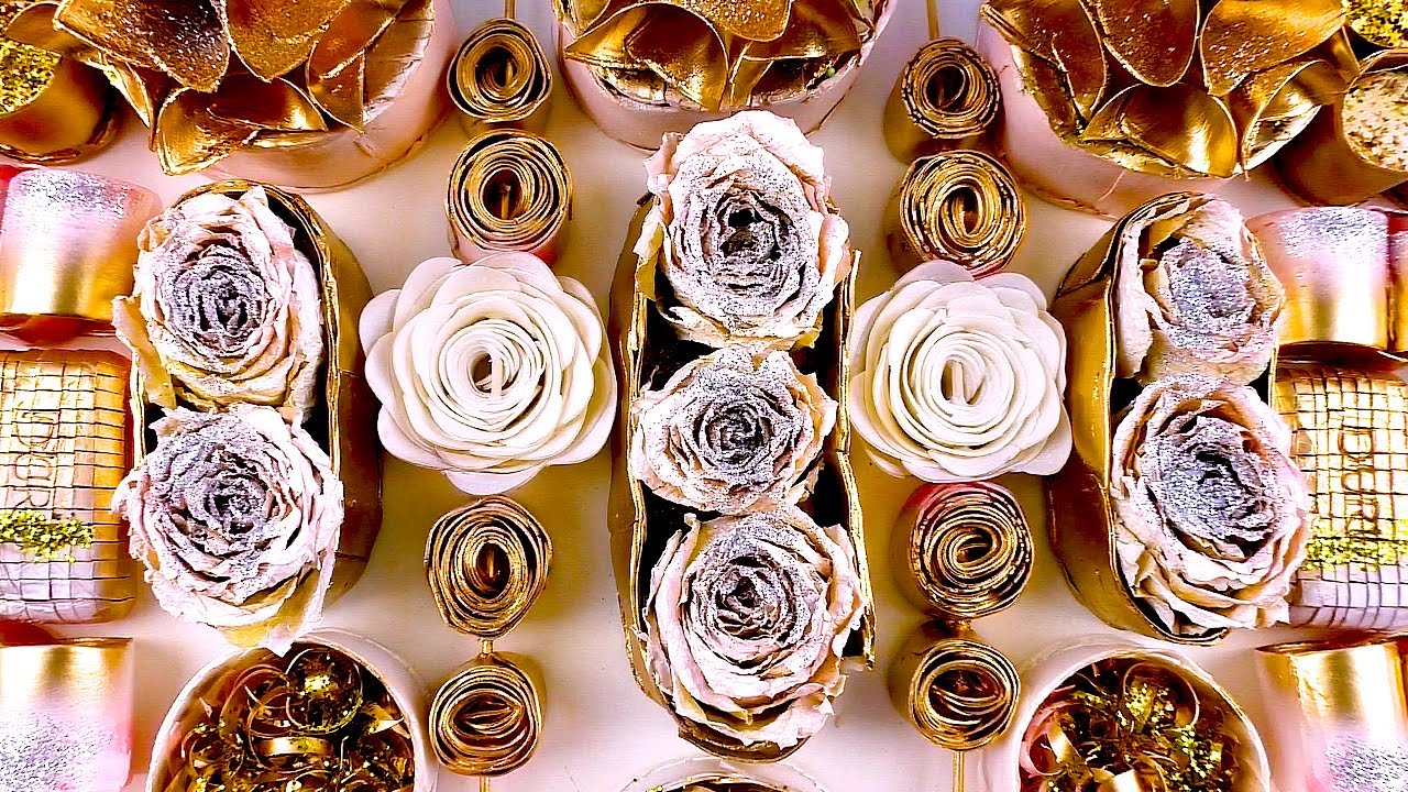 ASMR crushing soap boxes with starch and glitter. Dry Roses! Cutting soap cubes. Clay cracking.