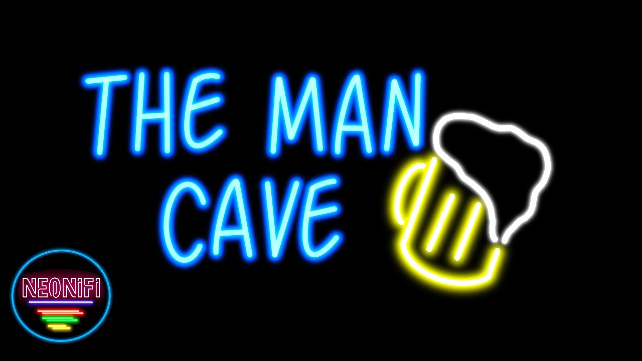The Man Caver Beer Neon Sign - 10 Hours - OLED Safe