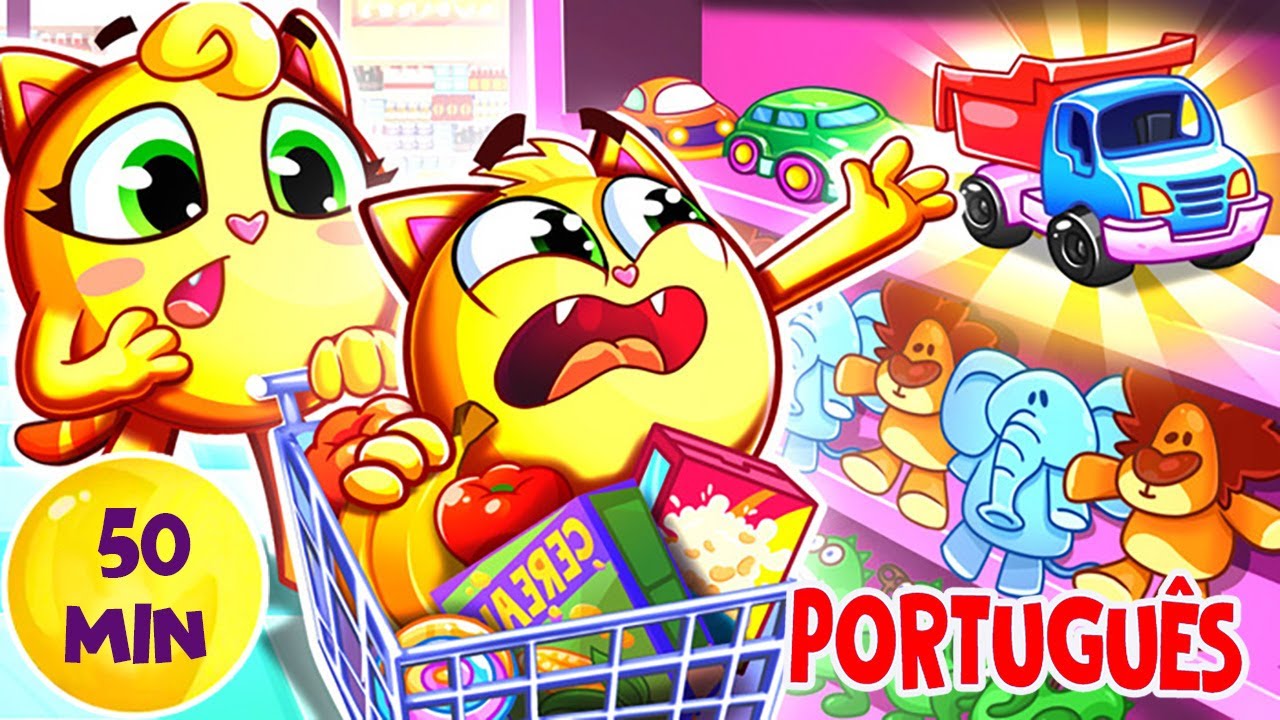Canção do Supermercado 🛒😍 | + Canções Infantis 😻🐨🐰🦁 E Canções De Ninar, Por Baby Zoo Português