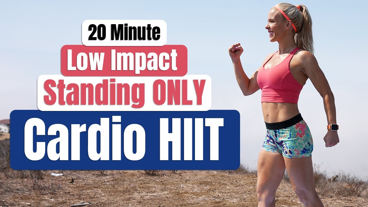 20 MINUTE STANDING ONLY CARDIO HIIT | Knee Friendly Workout | Low Impact