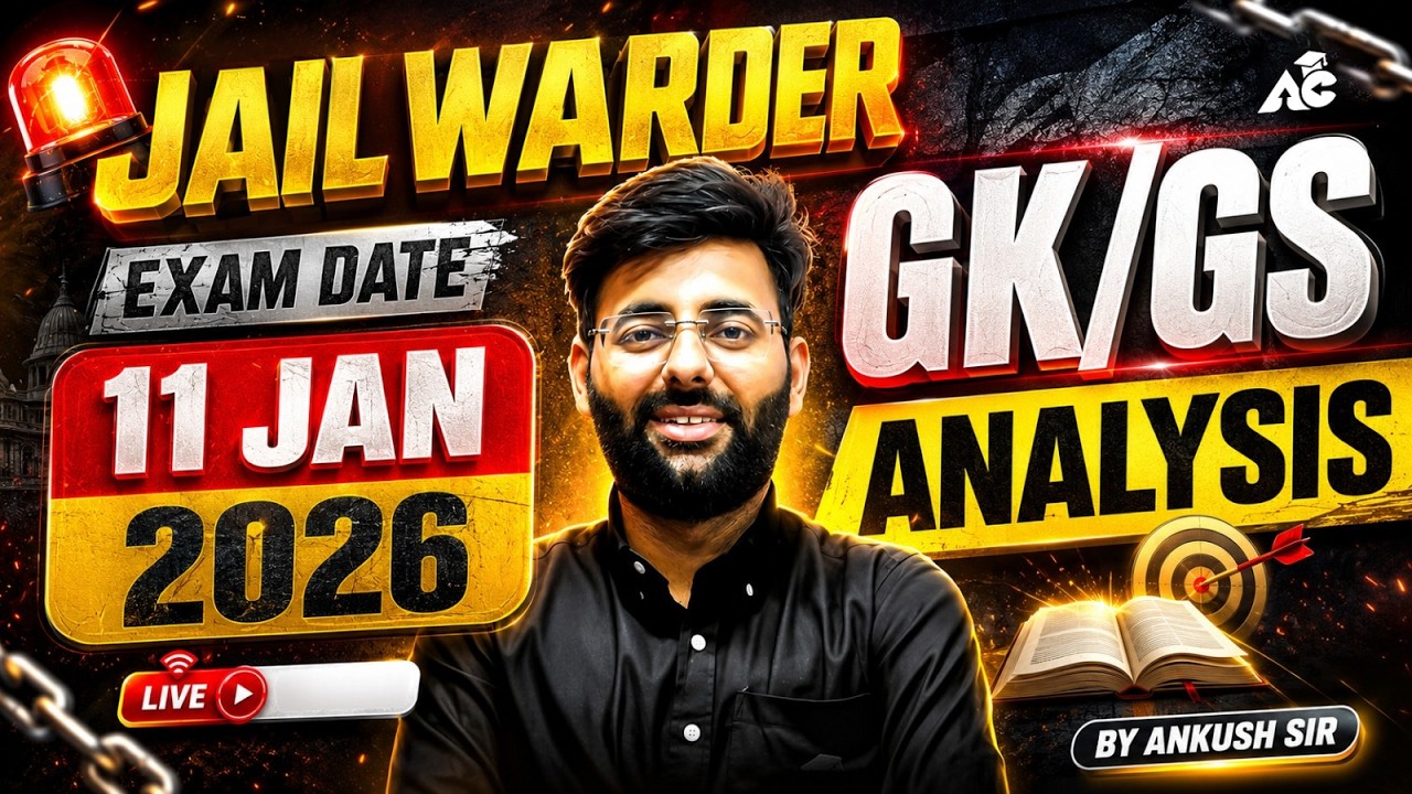 PSSSB Jail Warder Exam 2026 | Jail Warder Previous Year Paper Analysis | By ankush Sir