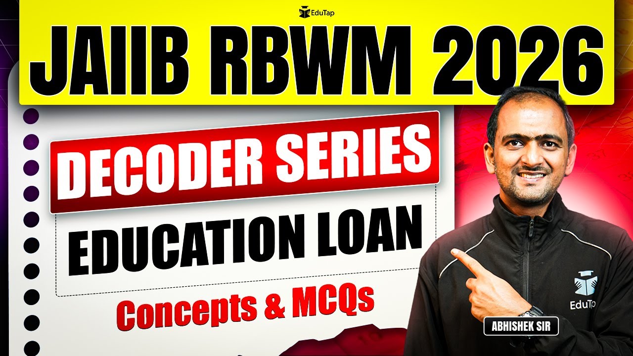 JAIIB RBWM Online Free Classes 2026 | Education Loan Concept & Question | JAIIB May 2026