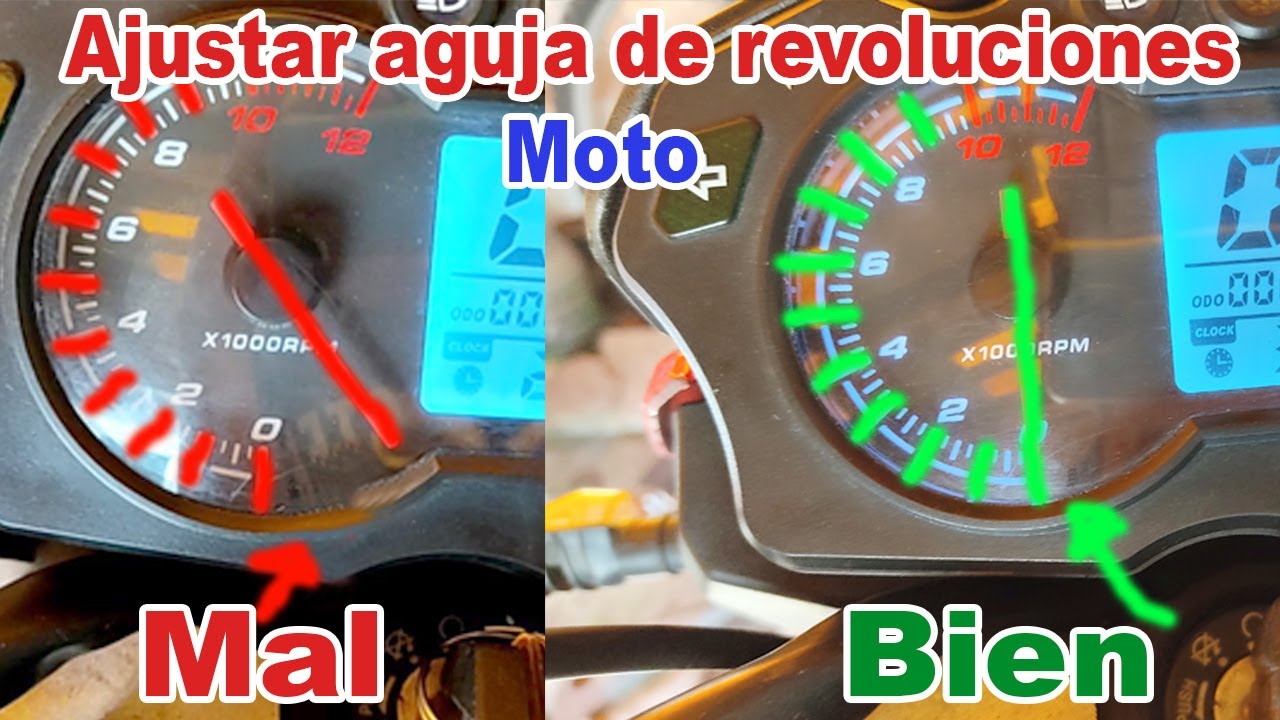 Ajustar la aguja de revoluciones en una moto corregido - Marca mal las revoluciones