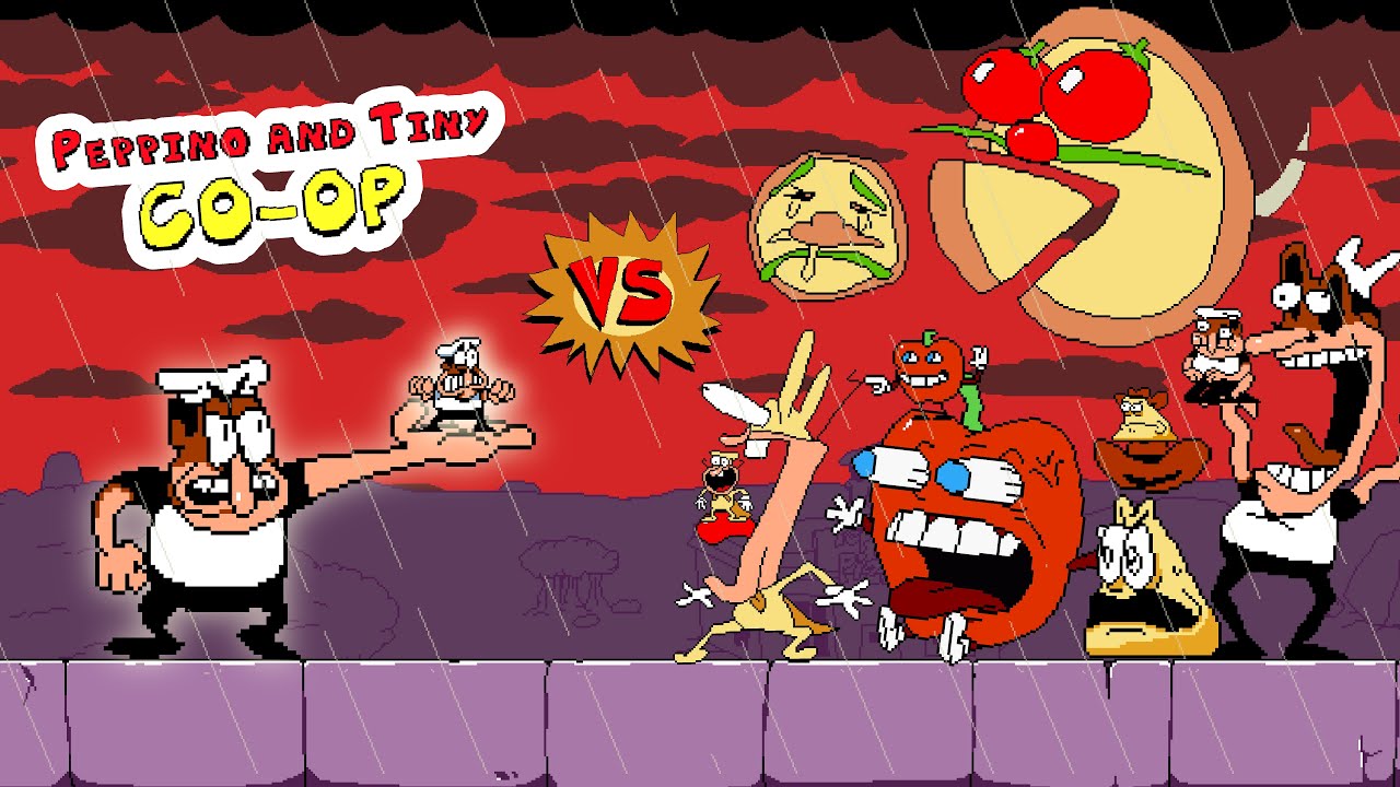 Perman: Peppino and Peppino Tiny Co-Op Challenge in Pizza Tower