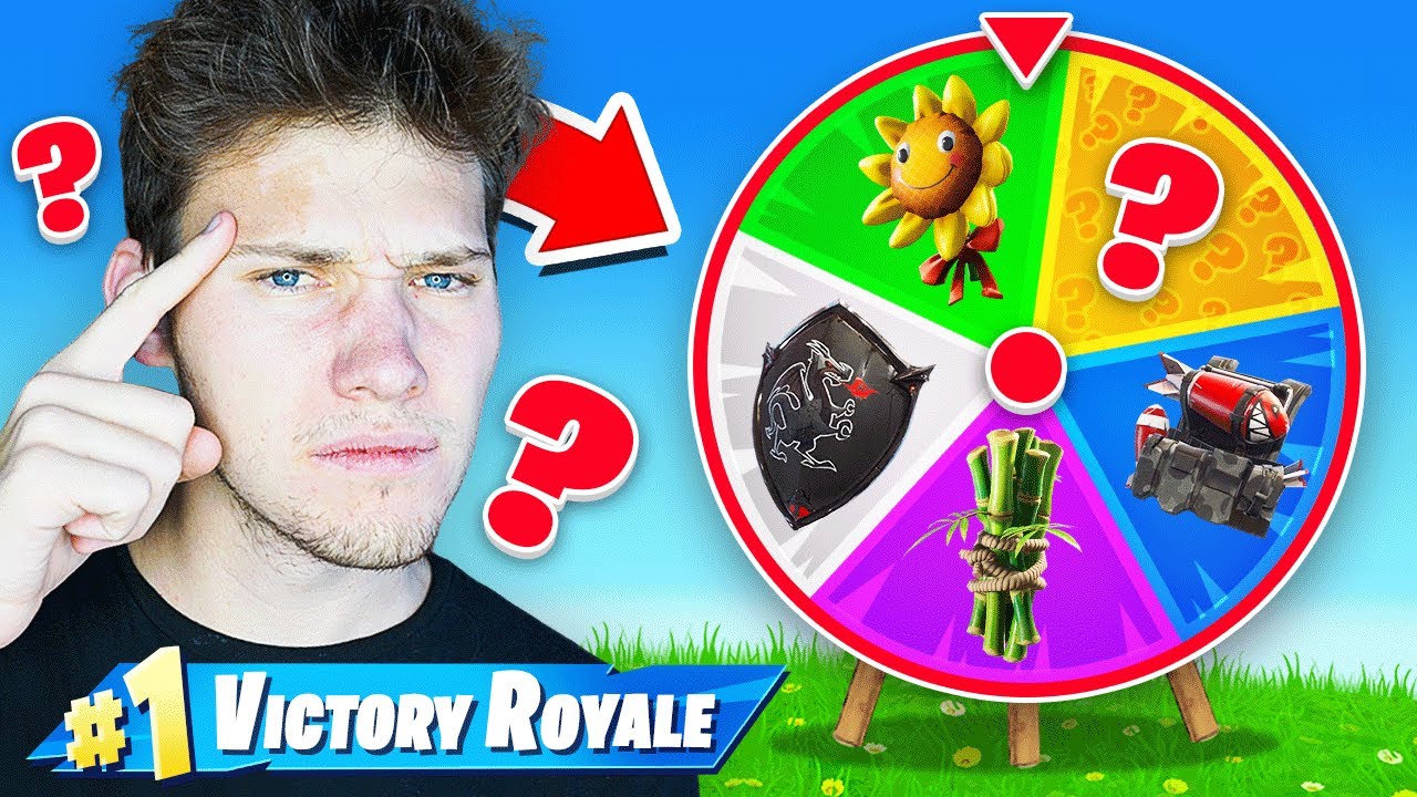 *RANDOM* Back Bling SPIN THE WHEEL Challenge In Fortnite!