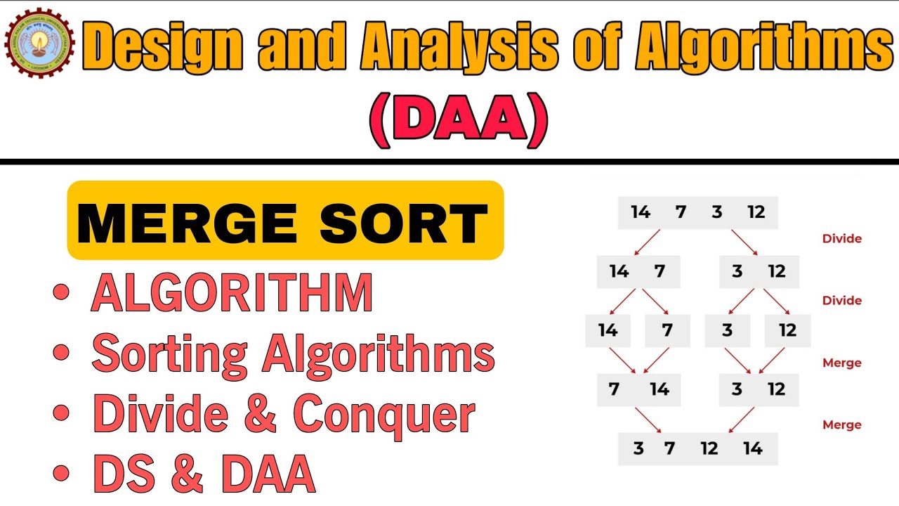 Merge Sort | ALGORITHM | Sorting Algorithms | Divide & Conquer | DS & DAA | #exampreparation 