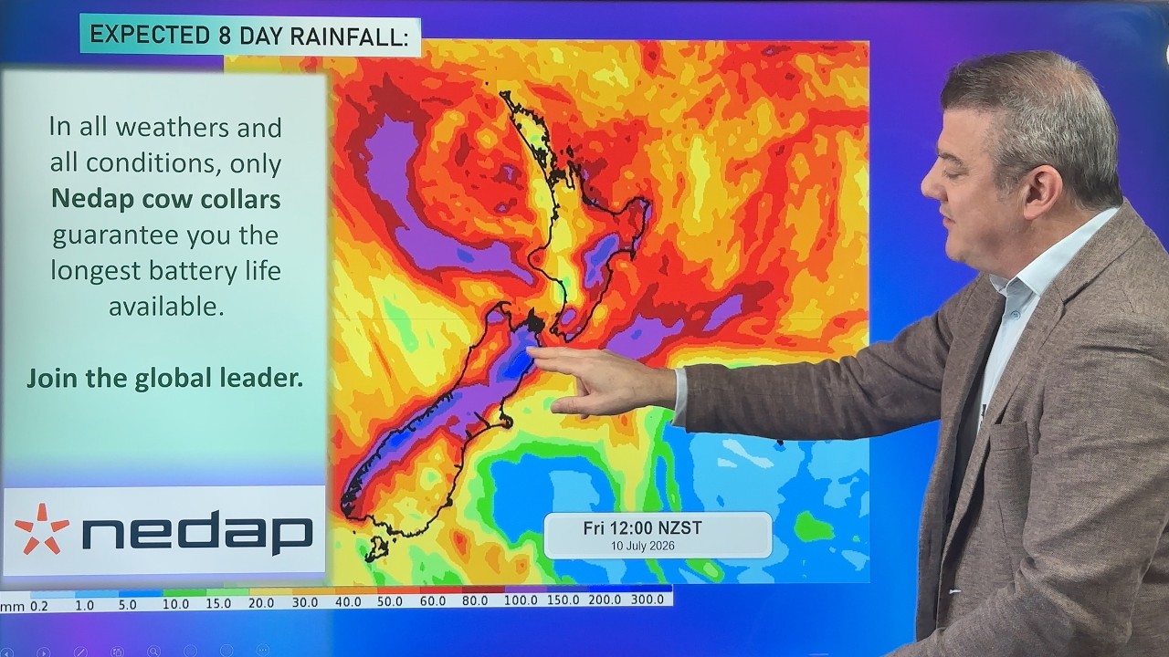 NZ: Polar airflow + northern low = pockets of heavy rain & snow